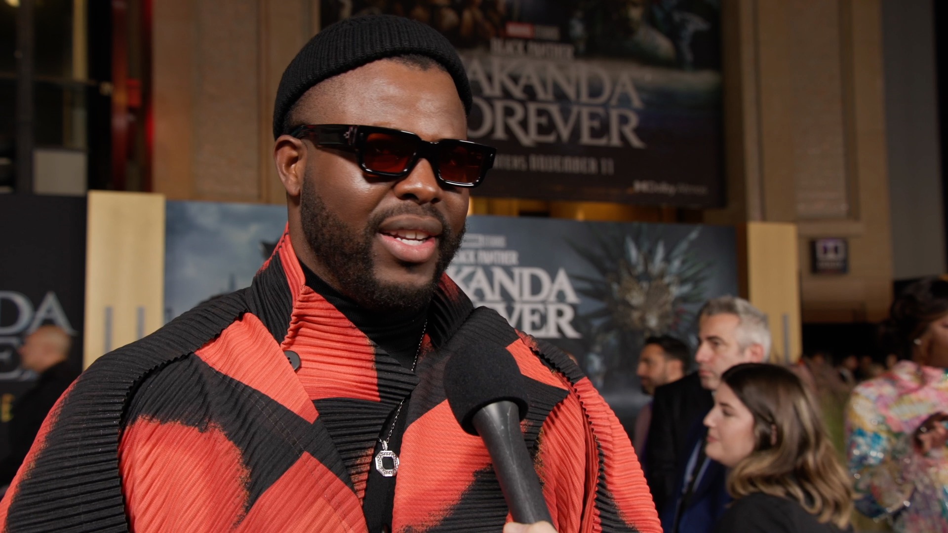 Black panther Wakanda Forever World Premiere Winston Duke Interview